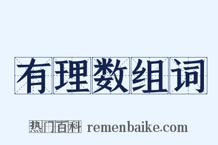 有理数组词是什么意思的图片